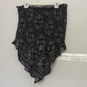 New Look Black and White Asymmetrical Skirt